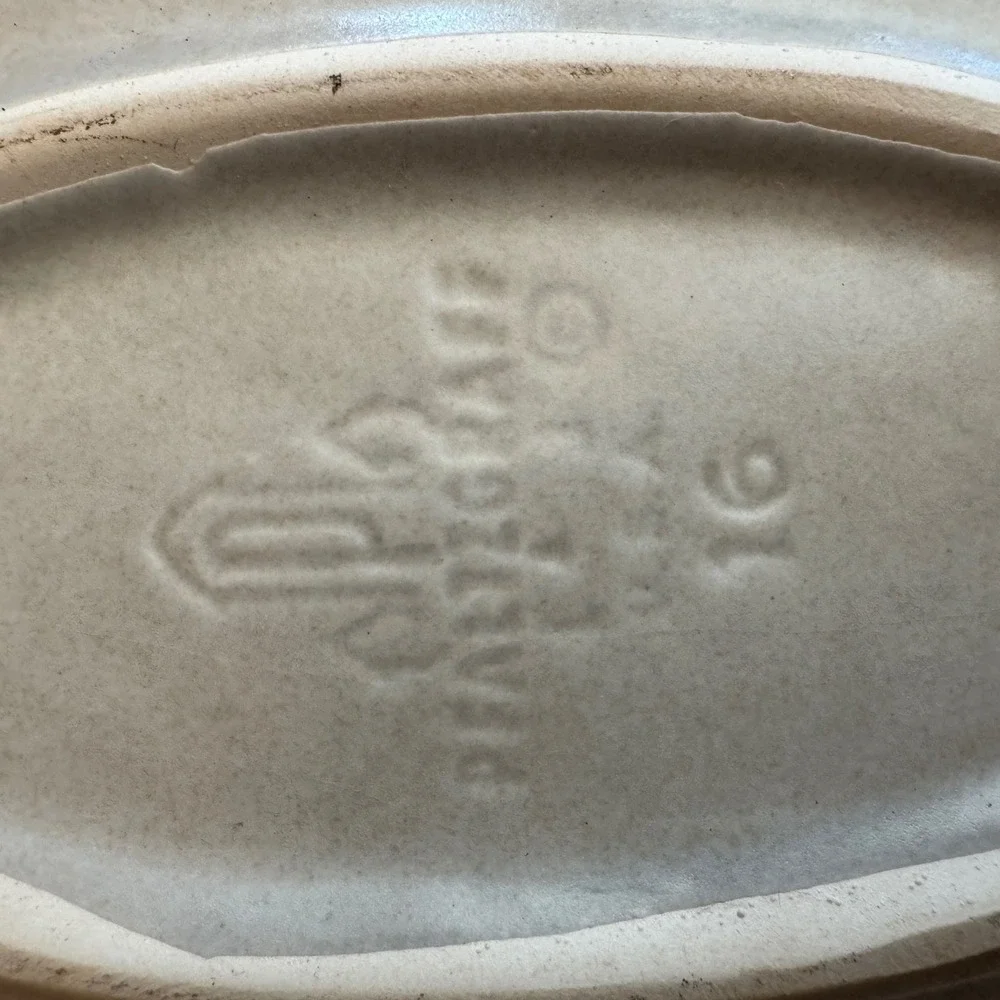 Pfaltzgraff Yorktowne Beige Blue Floral Oval‎ Serving Platter Dish 16 Vintage